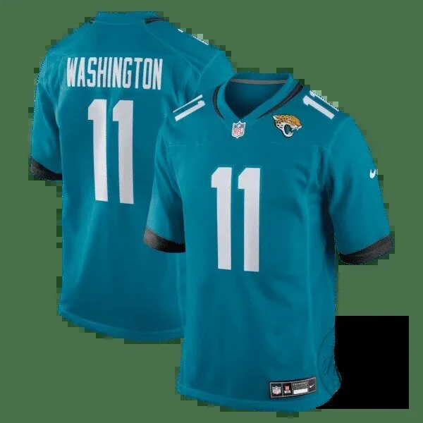 Jacksonville Jaguars Parker Washington Teal Game Day Football Jersey 12 Jacksonville Jaguars Parker Washington Teal Game Day Football Jersey