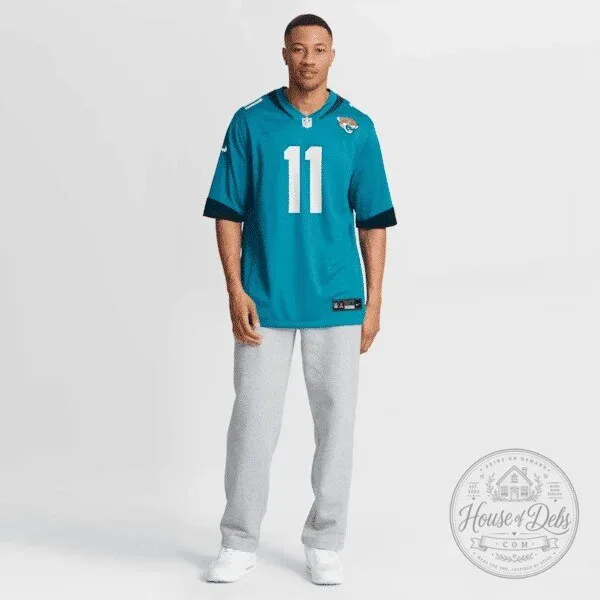 Jacksonville Jaguars Parker Washington Teal Game Day Football Jersey 18 Jacksonville Jaguars Parker Washington Teal Game Day Football Jersey