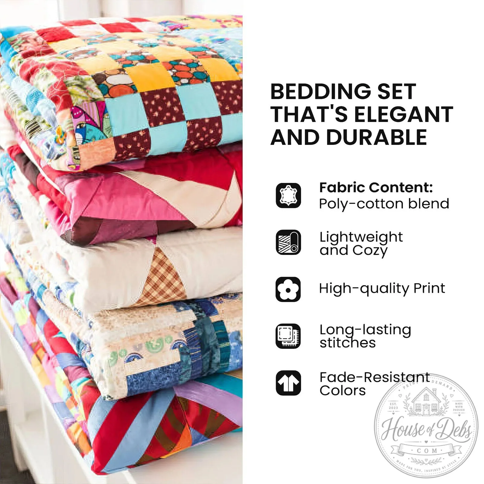 Floral Sheep Farmhouse Quilted Bedding Set with Pillow Shams 9 Floral Sheep Farmhouse Quilted Bedding Set with Pillow Shams