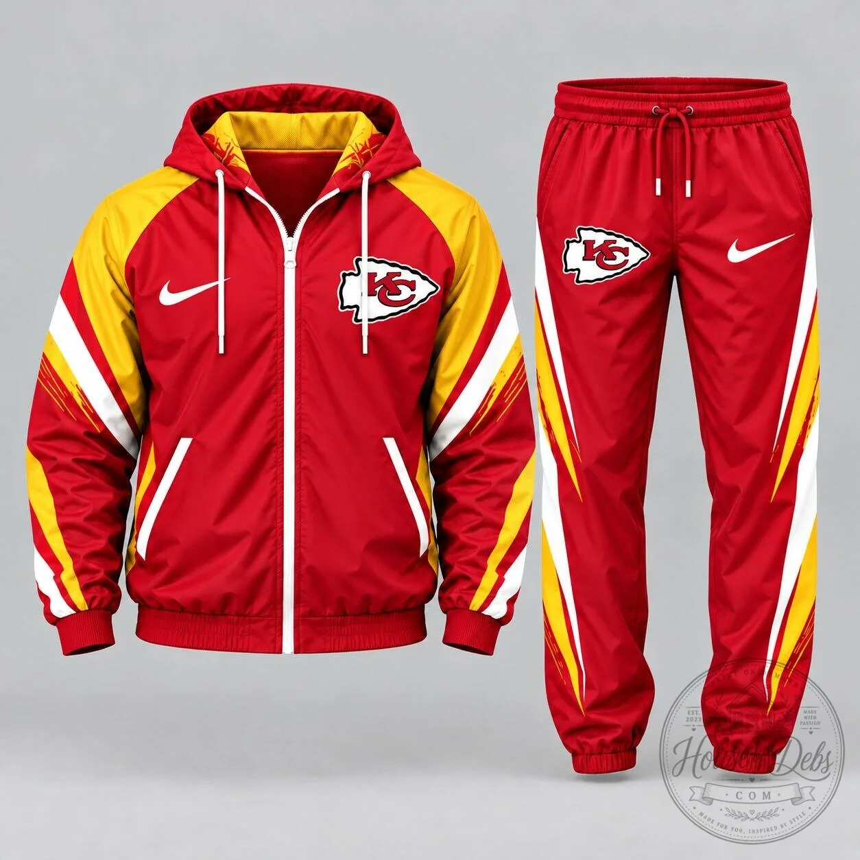 Kansas City Chiefs NFL Game Day Ready Waterproof Polyester Jacket and Pants Set 3 Kansas City Chiefs NFL Game Day Ready Waterproof Polyester Jacket and Pants Set