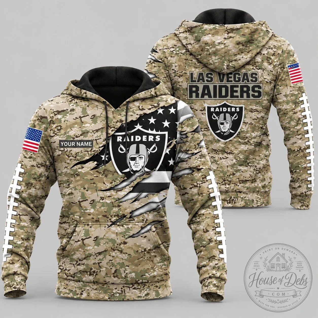Las Vegas Raiders American Flag Camouflage Hoodie 3 Las Vegas Raiders American Flag Camouflage Hoodie